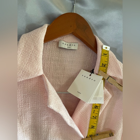 Sandro Double Breasted Petal Pink Dress - Picture 3 of 5